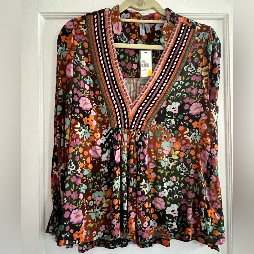 NWT Anthropologie Bl-nk London top